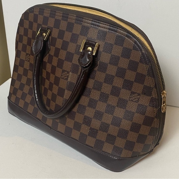 Louis Vuitton Damier Ebene Canvas Alma PM Handbag With Top Zip Metal Hardware. - Picture 14 of 16